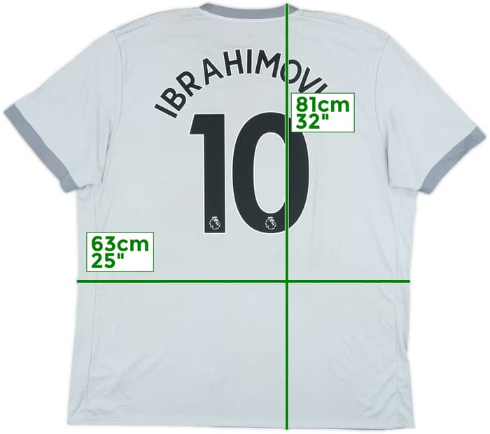 2017-18 Manchester United Third Shirt Ibrahimovic #10 - 9/10 - (XXL)