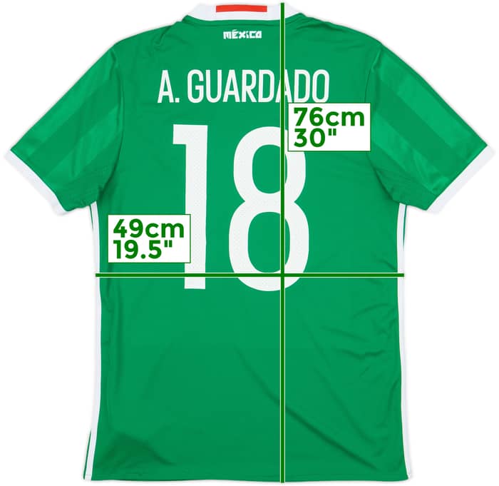 2016-17 Mexico Copa America Home Shirt A.Guardado #18 - 8/10 - (M)