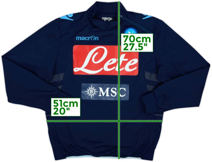 2010-11 Napoli Macron 1/4 Zip Drill Top - 7/10 - (M)