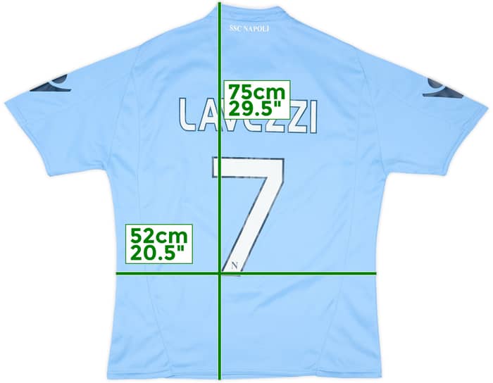 2009-10 Napoli Home Shirt Lavezzi #7 - 6/10 - (M)