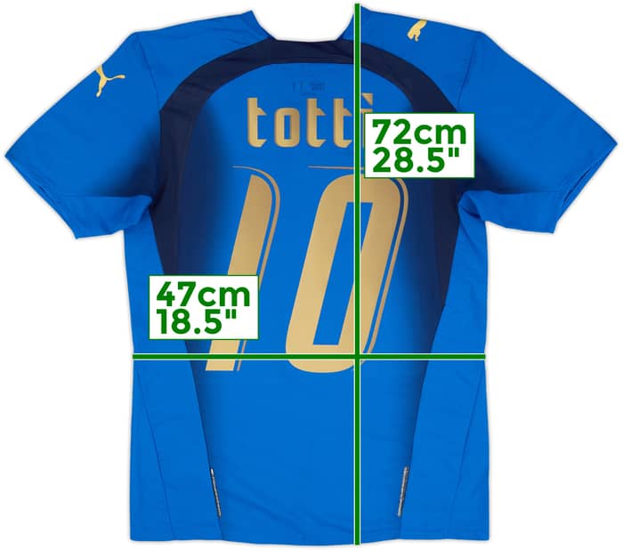 2006 Italy Home Shirt Totti #10 - 8/10 - (XS)