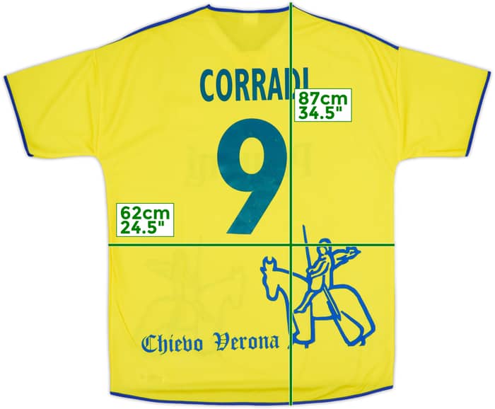 2001-02 Chievo Verona Home Shirt Corradi #9 - 7/10 - (XL)
