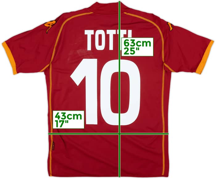 2008-09 Roma Home Shirt Totti #10 - 6/10 - (XS)