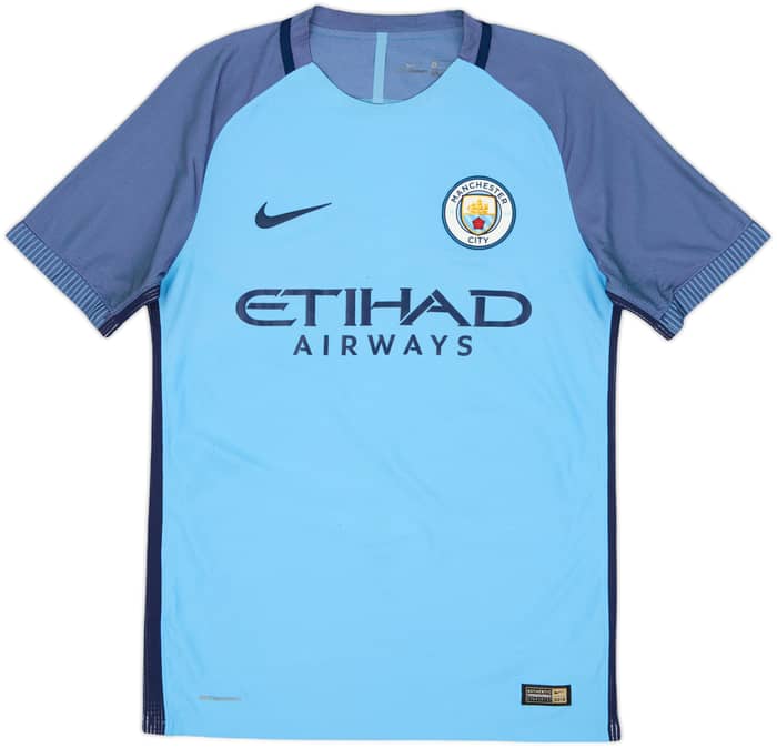 2016-17 Manchester City Authentic Home Shirt Kun Aguero #10 - 8/10 - (S)