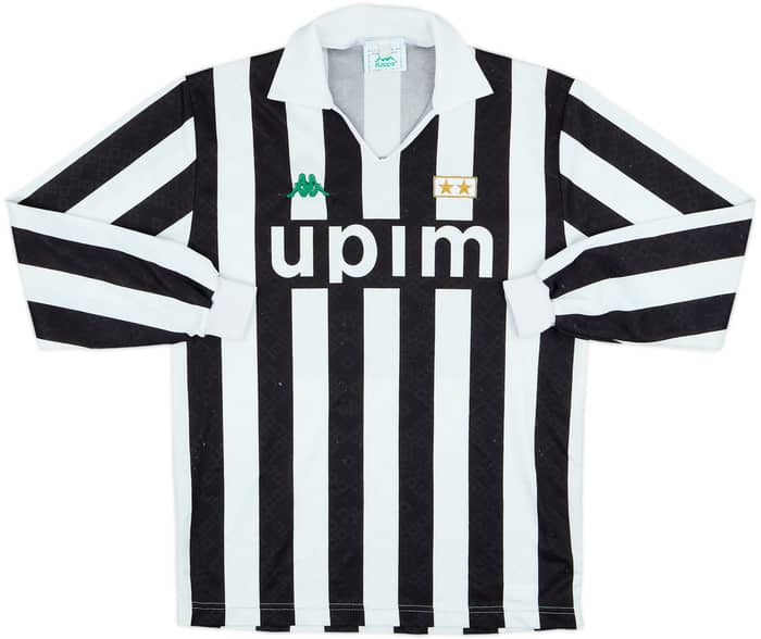 1991-92 Juventus Home L/S Shirt #9 - 5/10 - (M/L)