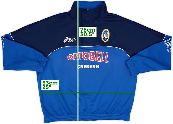 2001-02 Atalanta Asics 1/4 Zip Drill Top - 7/10 - (XXL)