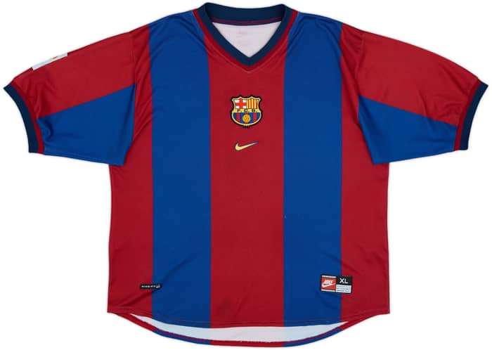 1998-00 Barcelona Home Shirt Rivaldo #11 - 8/10 - (XL)