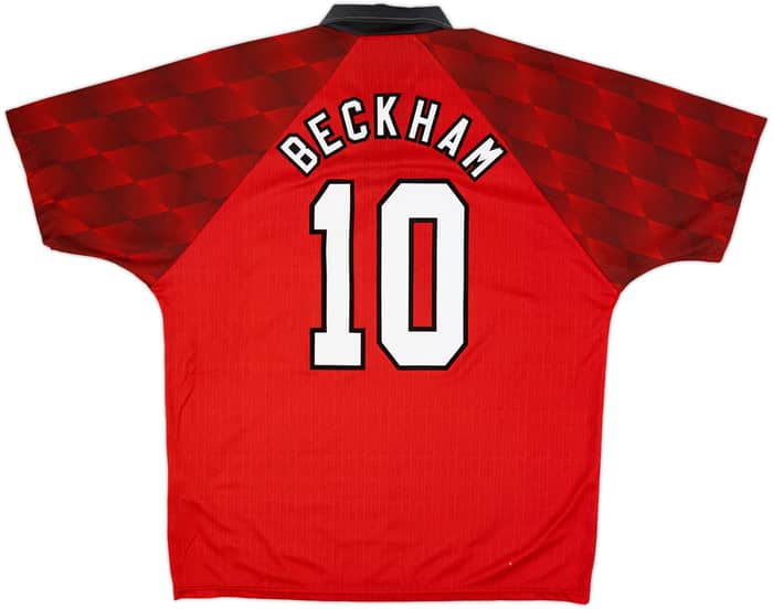 1996-98 Manchester United Home Shirt Beckham #10 - 7/10 - (XL)