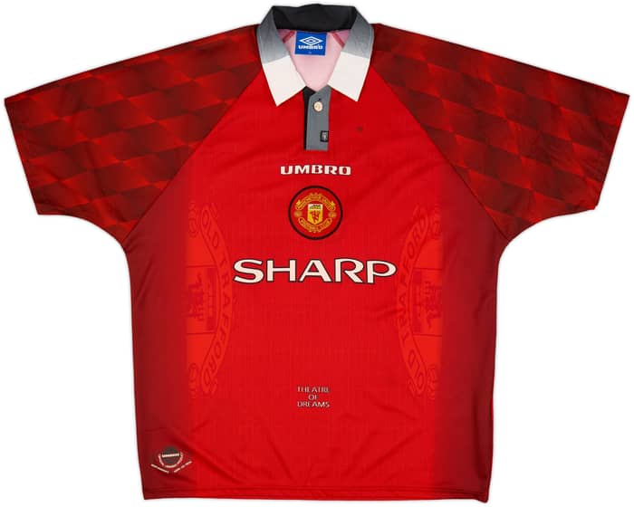 1996-98 Manchester United Home Shirt Beckham #10 - 7/10 - (XL)