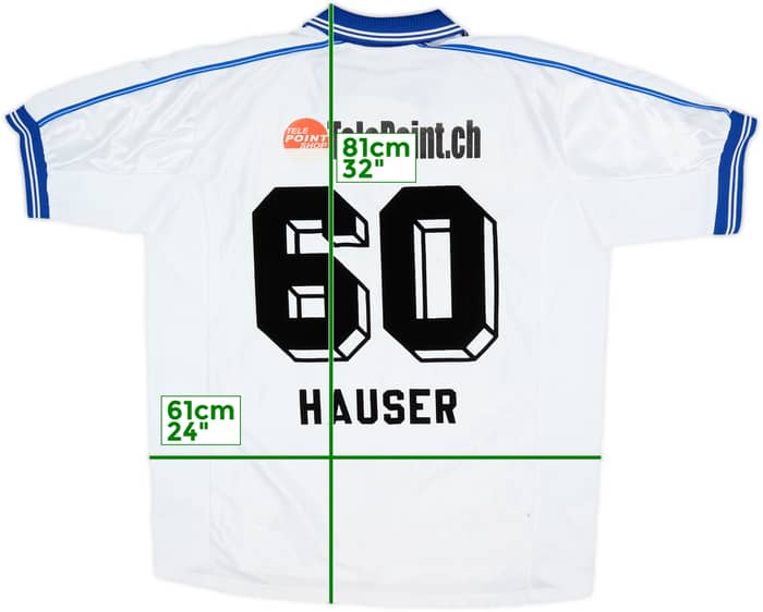 2002-03 Luzern Home Shirt Hauser #60 - 8/10 - (XL)