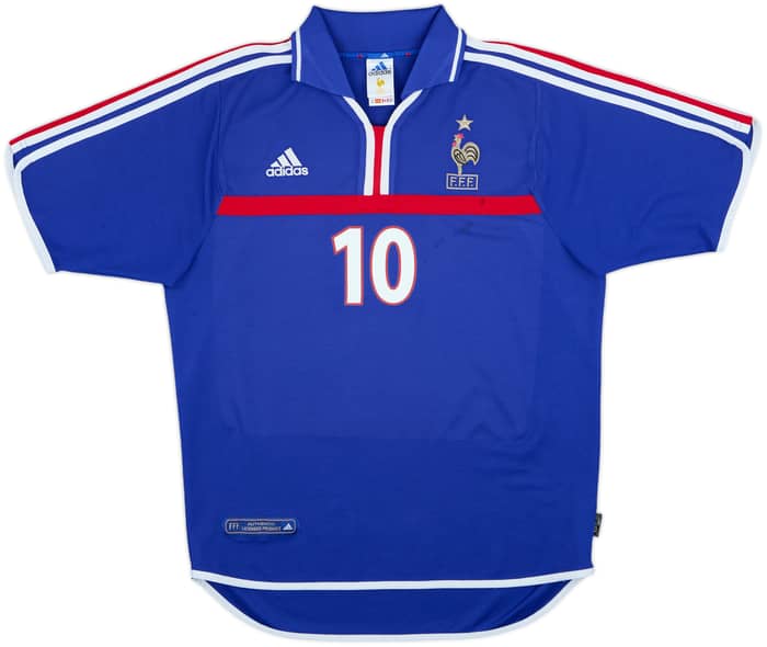 2000-02 France Home Shirt Zidane #10 - 7/10 - (M)