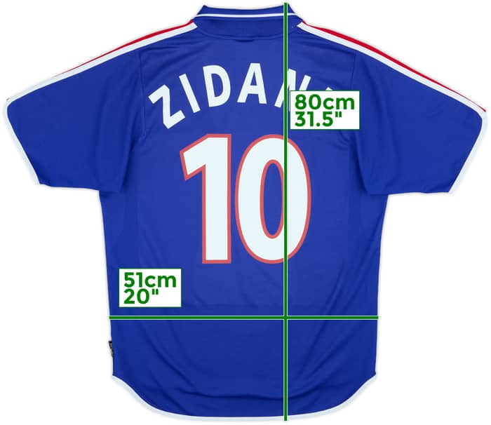 2000-02 France Home Shirt Zidane #10 - 7/10 - (M)