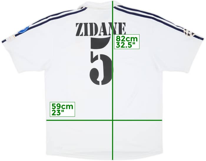 2002-03 Real Madrid Centenary Home Shirt Zidane #5 - 7/10 - (XL)