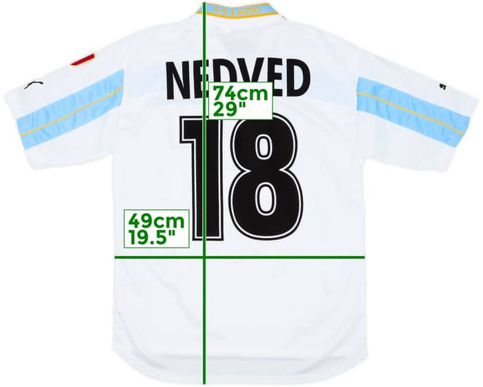 1999-00 Lazio Centenary Home Shirt Nedved #18 - 8/10 - (S)