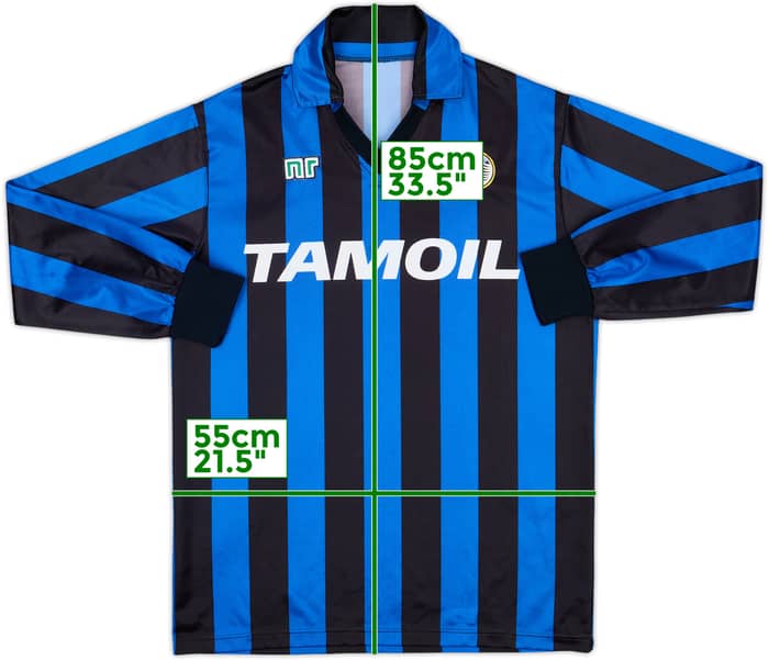 1990-91 Atalanta Home L/S Shirt #6 - 5/10 - (L)