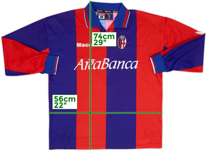 2001-02 Bologna Home L/S Shirt #9 - 7/10 - (M)