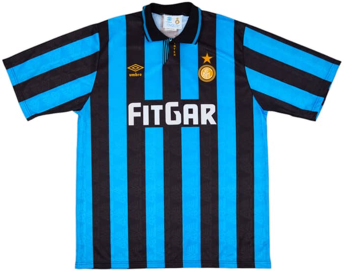 1991-92 Inter Milan Home Shirt #8 - 8/10 - (XL)