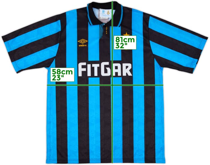 1991-92 Inter Milan Home Shirt #8 - 8/10 - (XL)