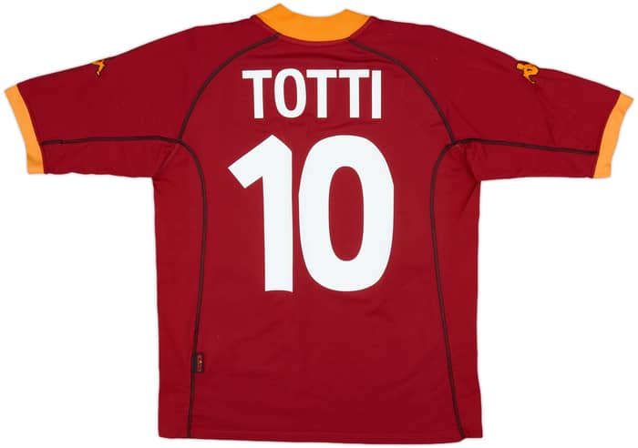2001-02 Roma Home Shirt Totti #10 - 6/10 - (L)