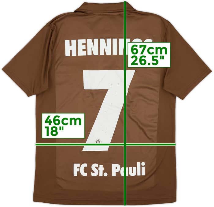 2009-10 St Pauli Home Shirt Hennings #7 - 6/10 - (L.Boys)