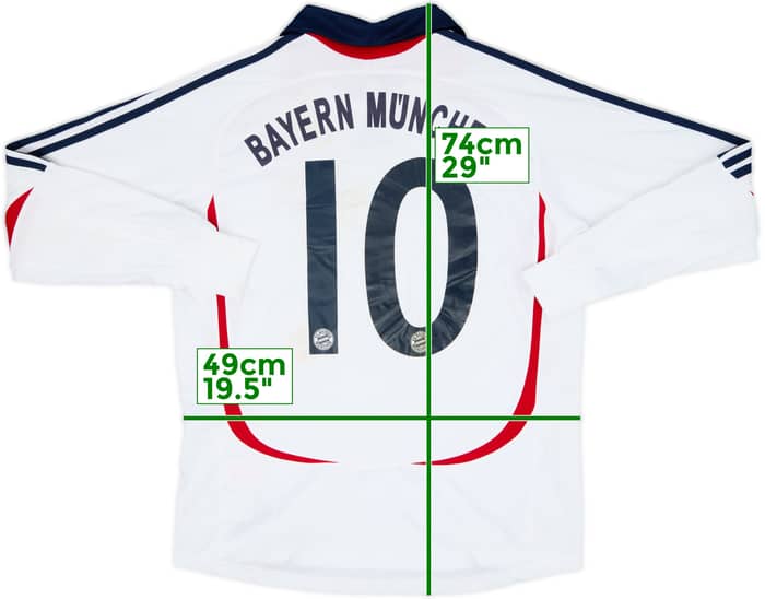 2006-07 Bayern Munich Away L/S Shirt #10 - 7/10 - (XL.Boys)