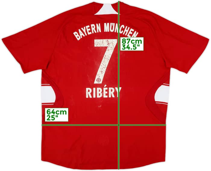 2007-08 Bayern Munich Home Shirt Ribery #7 - 4/10 - (XXL)