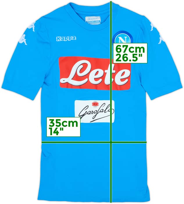 2016-17 Napoli Authentic Home Shirt - 7/10 - (M/L)