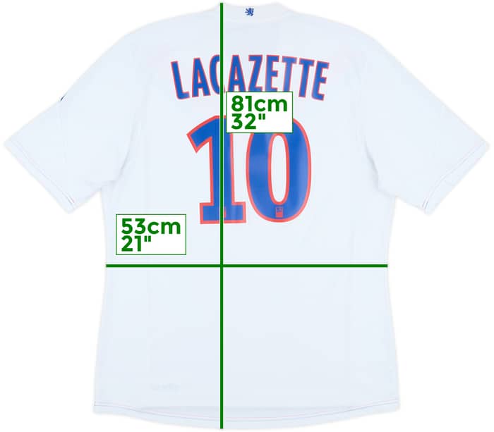 2013-14 Lyon Home Shirt Lacazette #10 - 6/10 - (XL)