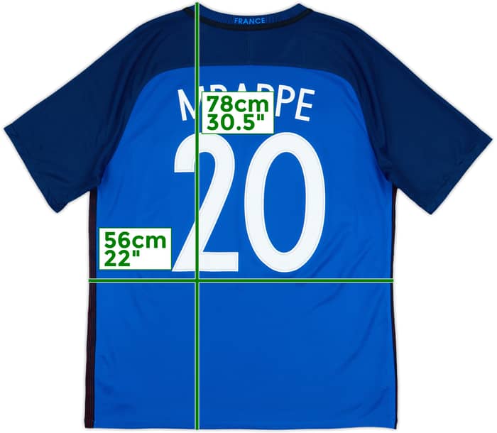 2016-17 France Home Shirt Mbappe #20 - 8/10 - (L)