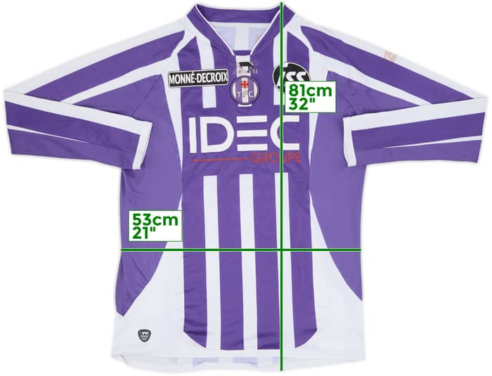 2008-09 Toulouse Home L/S Shirt - 5/10 - (L)