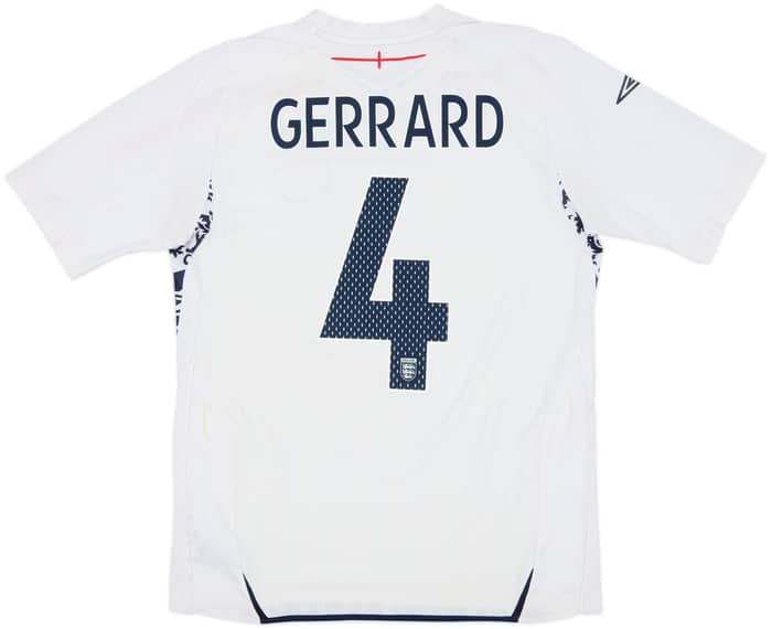 2007-09 England Home Shirt Gerrard #4 - 5/10 - (M)
