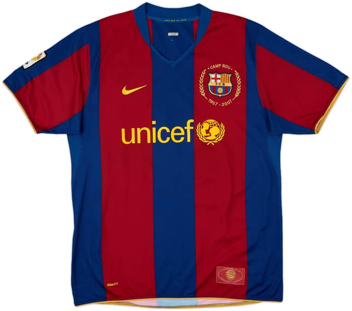 2007-08 Barcelona Home Shirt Henry #14 - 4/10 - (L)