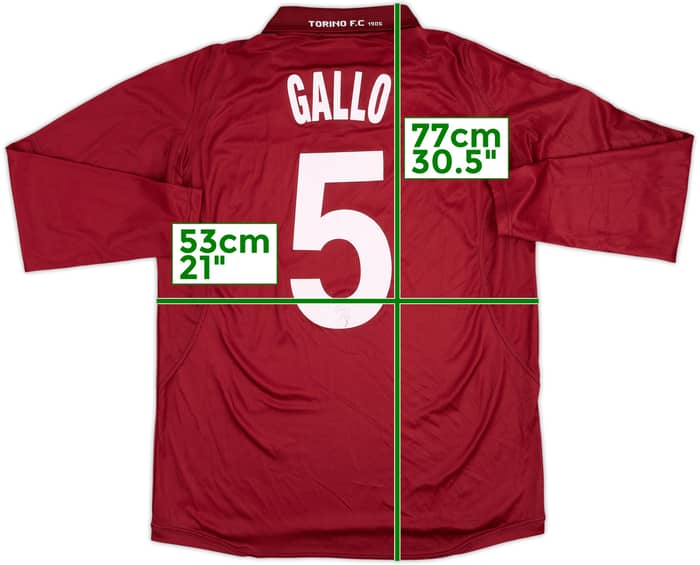 2006-07 Torino Match Issue Home L/S Shirt Gallo #5