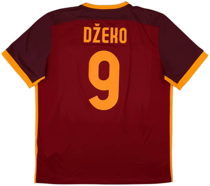 2015-16 Roma Home Shirt Dzeko #9 - 10/10 - (XL)