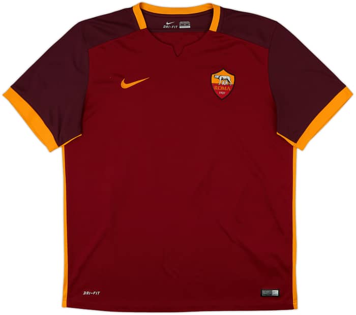 2015-16 Roma Home Shirt Dzeko #9 - 10/10 - (XL)