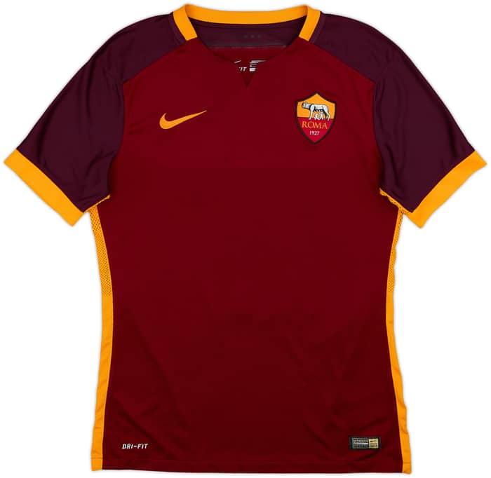 2015-16 Roma Authentic Home Shirt Dzeko #9 - 9/10 - (M)