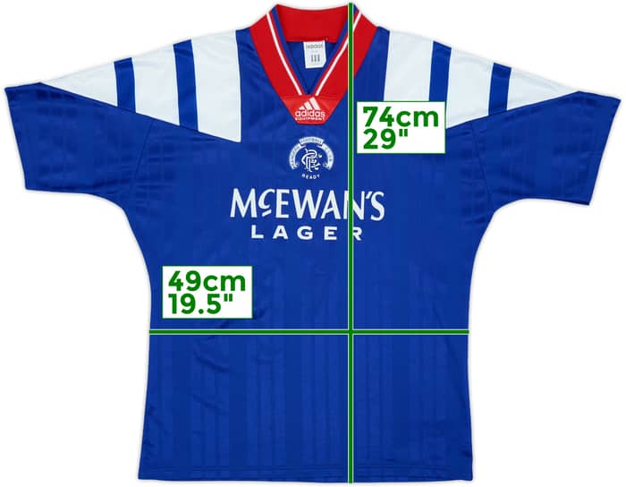 1992-94 Rangers Home Shirt - 8/10 - (M)