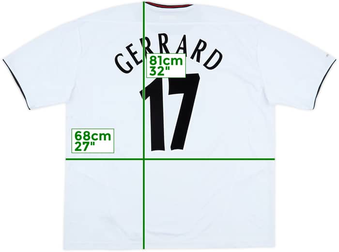 2003-04 Liverpool Away Shirt Gerrard #17 - 7/10 - (XXL)