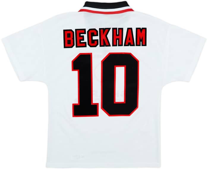 1996-97 Manchester United Away Shirt Beckham #10 - 8/10 - (Y)