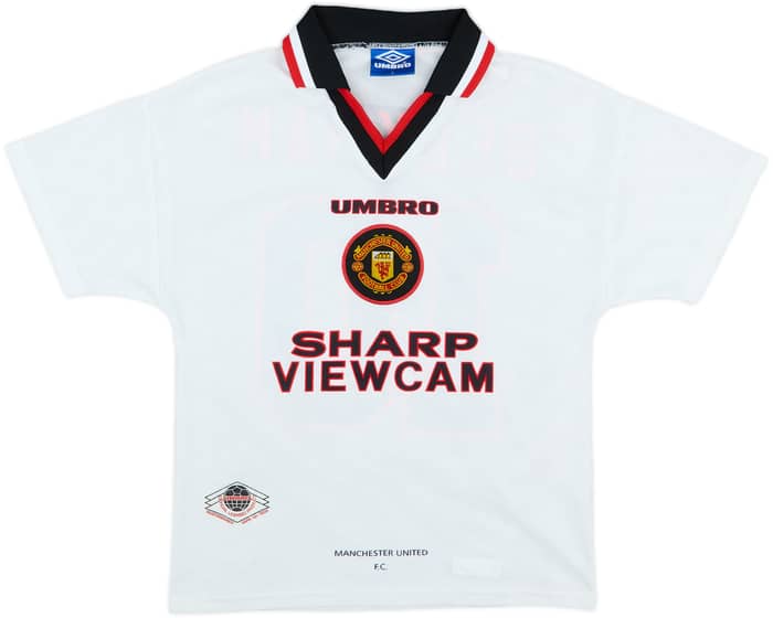 1996-97 Manchester United Away Shirt Beckham #10 - 8/10 - (Y)