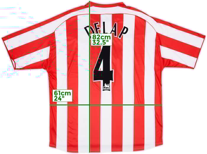2005-07 Sunderland Home Shirt Delap #4 - 7/10 - (XL)