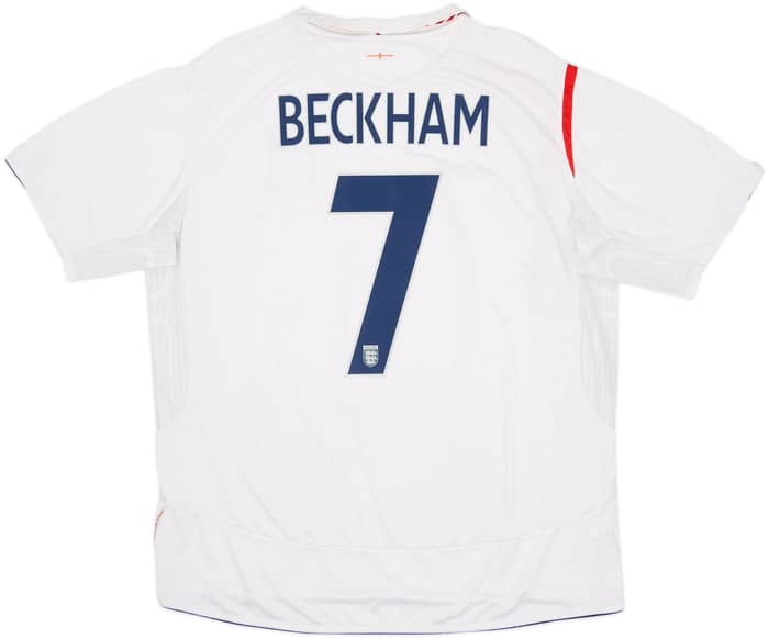 2005-07 England Home Shirt Beckham #7 - 6/10 - (XXL)