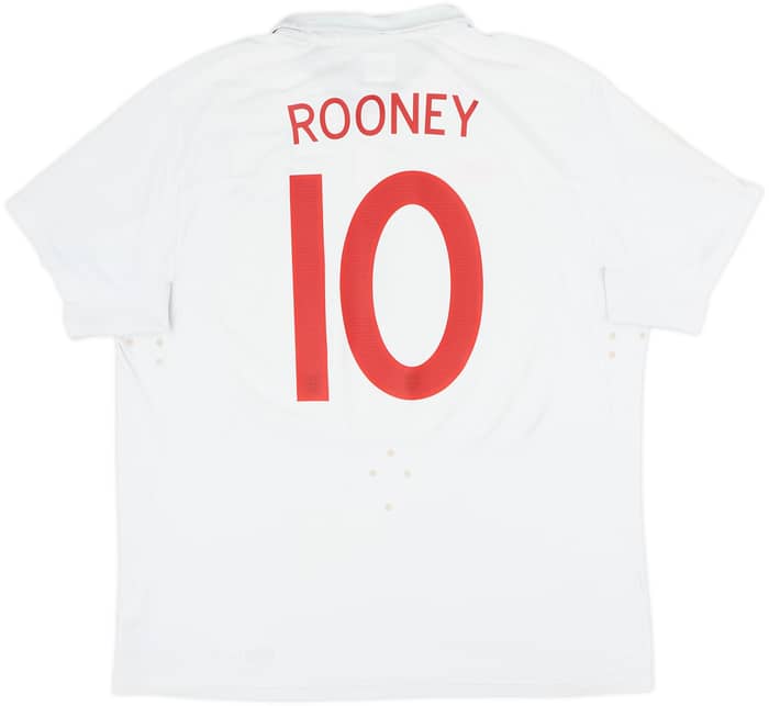 2009-10 England Home Shirt Rooney #10 - 8/10 - (XL)