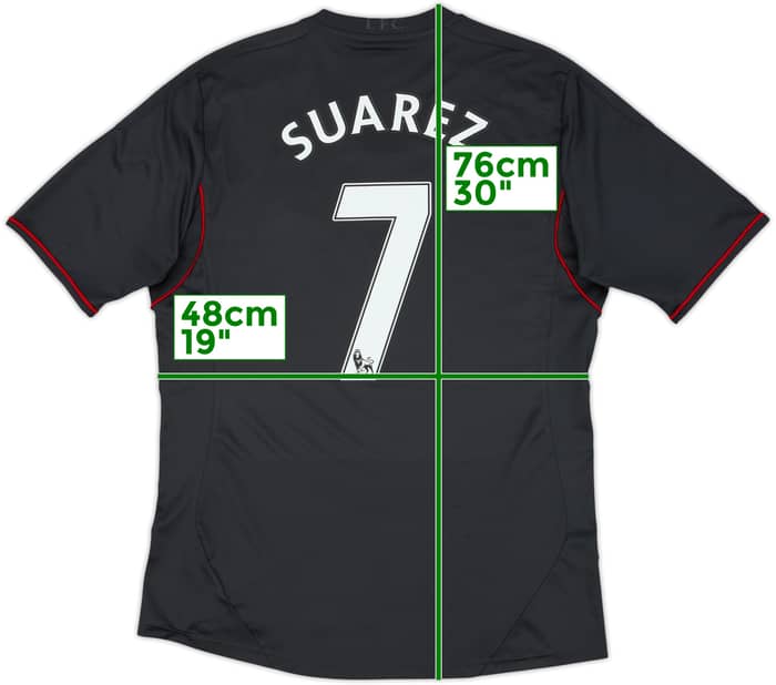 2011-12 Liverpool Away Shirt Suarez #7 - 6/10 - (M)