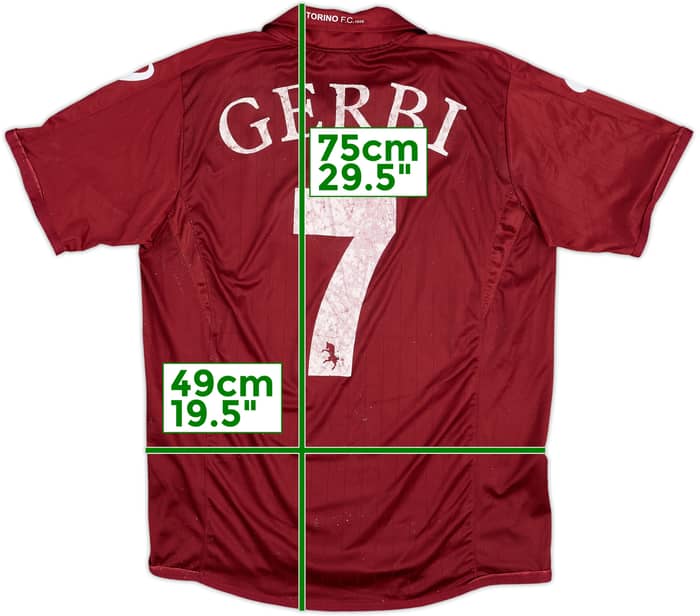 2006-07 Torino Home Shirt Gerbi #7 - 4/10 - (M)