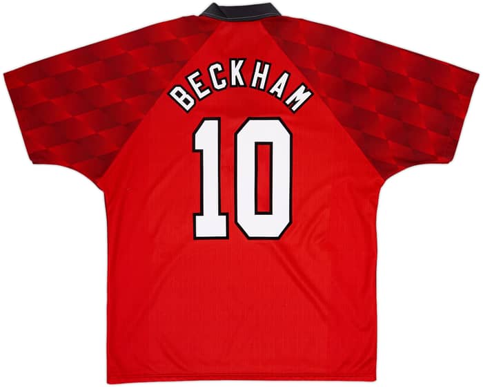 1996-98 Manchester United Home Shirt Beckham #10 - 8/10 - (XL)