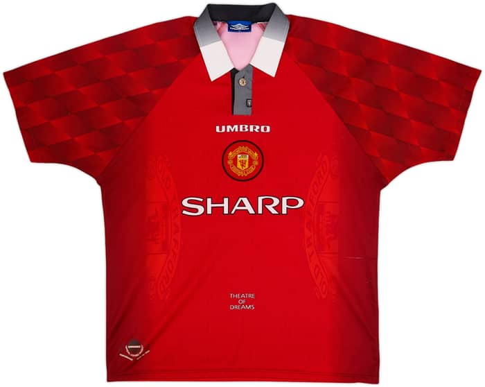 1996-98 Manchester United Home Shirt Beckham #10 - 8/10 - (XL)