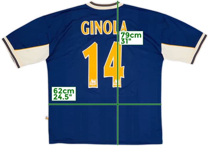 1997-98 Tottenham Away Shirt Ginola #14 - 8/10 - (XL)