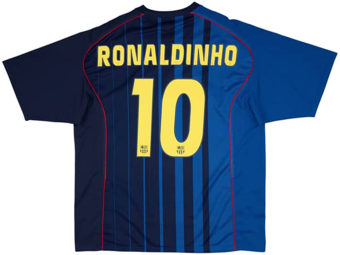 2004-05 Barcelona Basic Away Shirt Ronaldinho #10 - 9/10 - (XL)