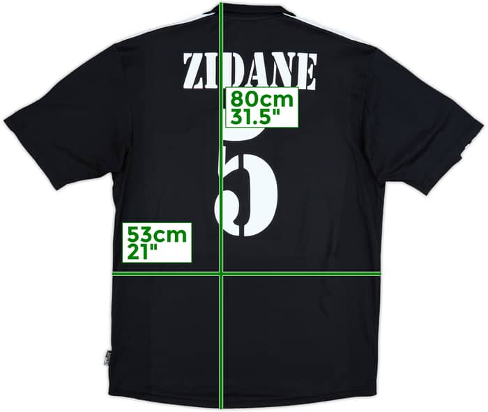 2001 Real Madrid CL Away Shirt Zidane #5 - 8/10 - (M)